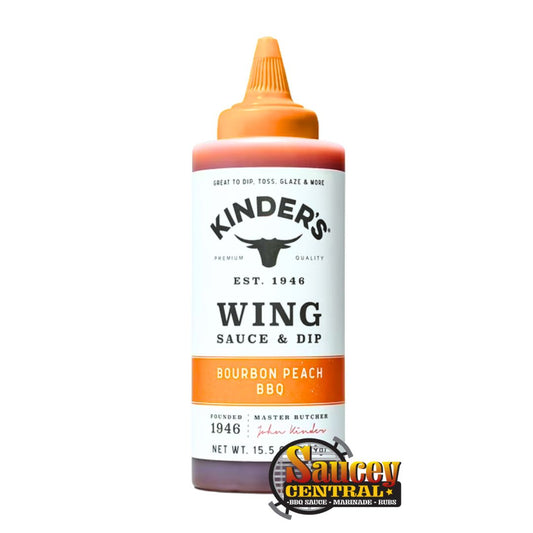 Kinder's Bourbon Peach BBQ Wing Sauce, 15.5oz