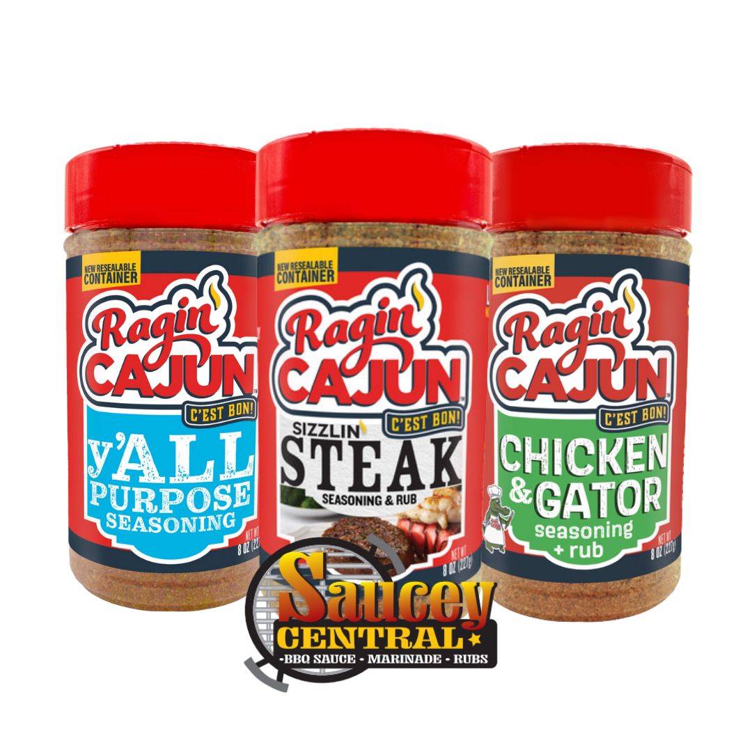 Ragin Cajun Seasonings & Rub Trio (Steak, Chicken, & Ya'll)