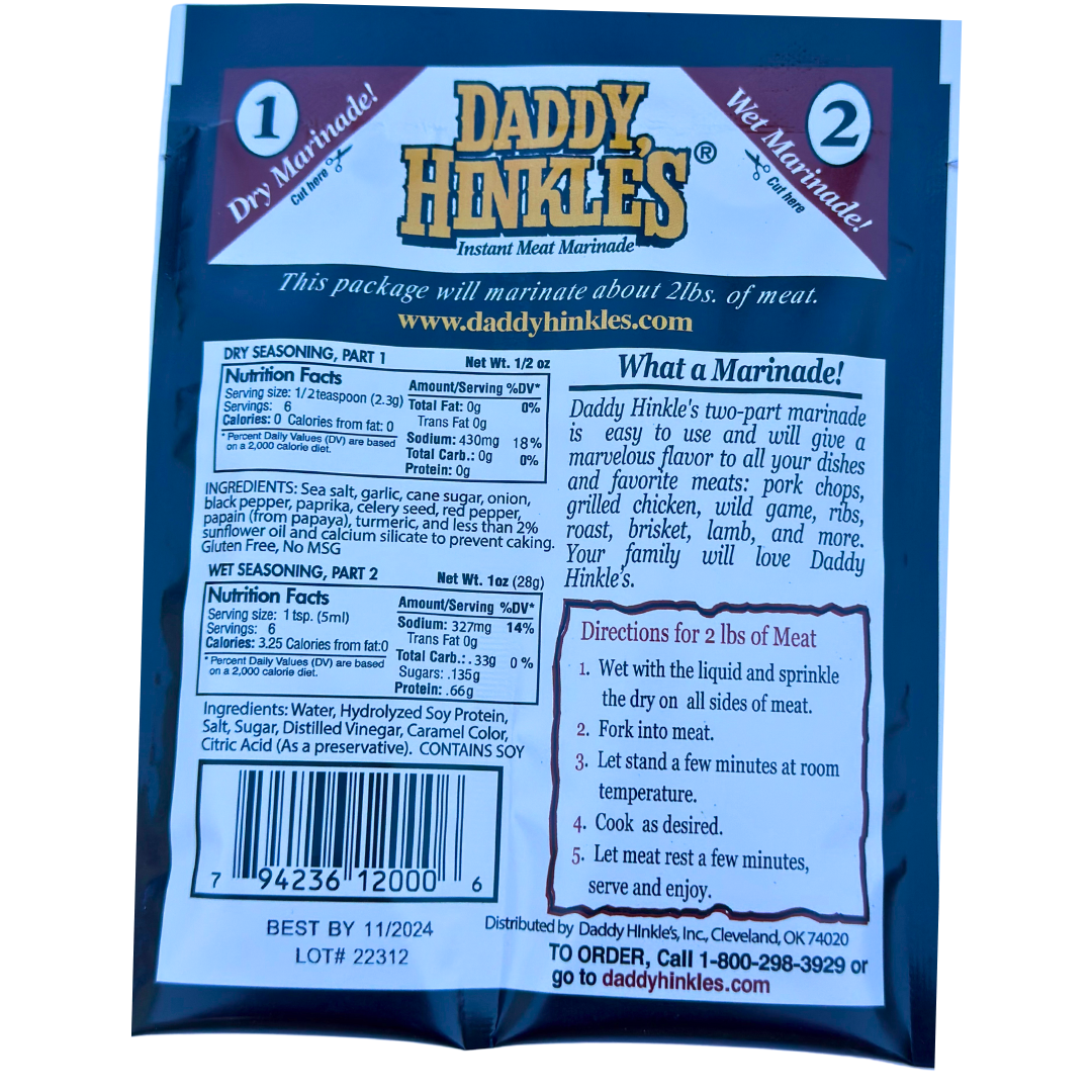 Daddy Hinkle's Original Wet & Dry Meat Marinade