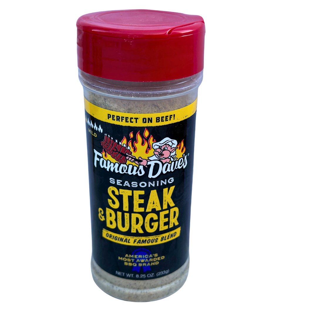Famous Dave's Steak & Burger Seasoning, 8.25oz – Saucey Central