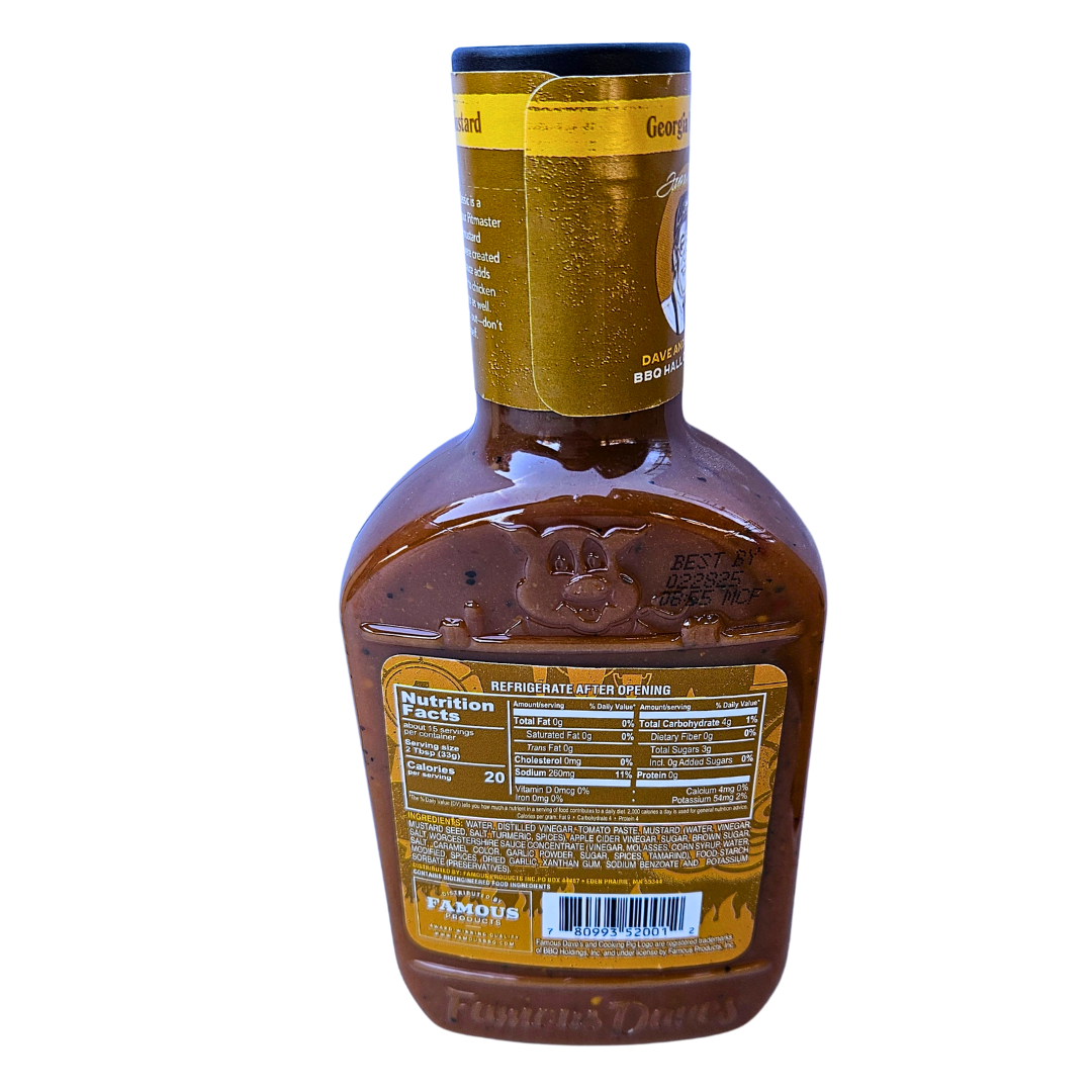 Famous Dave's Georgia Mustard BBQ Sauce, 17.5oz