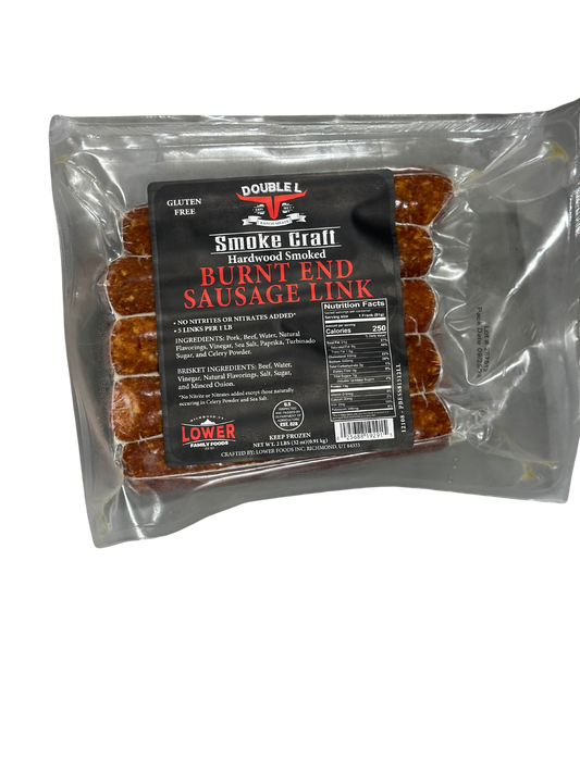 Double L Smoke Craft Hardwood Smoked Burnt End Sausage Link