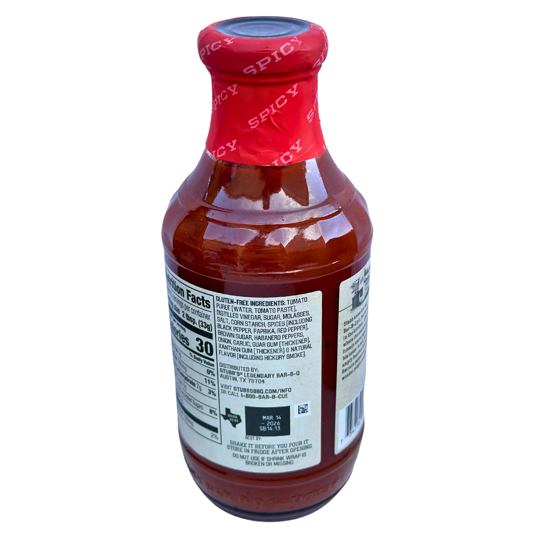 Stubb's Spicy BBQ Sauce, 18oz