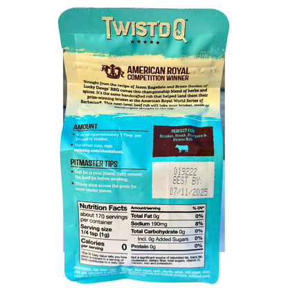 Twist'd Q Texas Bold Brisket Rub, 6oz