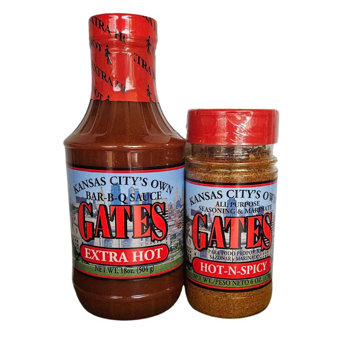 Gates Barbecue Extra Hot Flavor Bundle (Sauce & Seasoning)