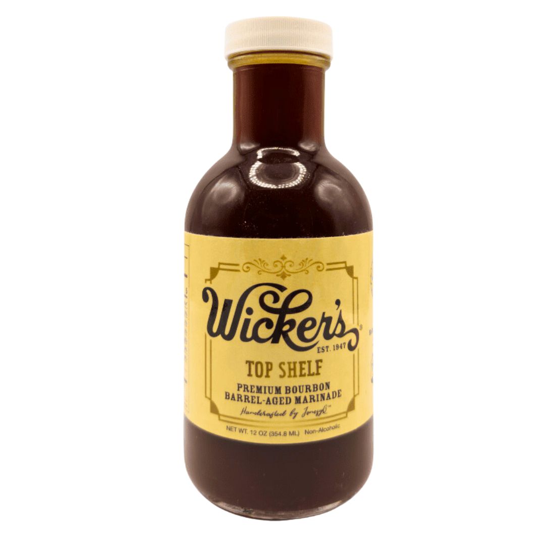 Wicker's Top Shelf Premium Bourbon Barrel-Aged Marinade, 12oz